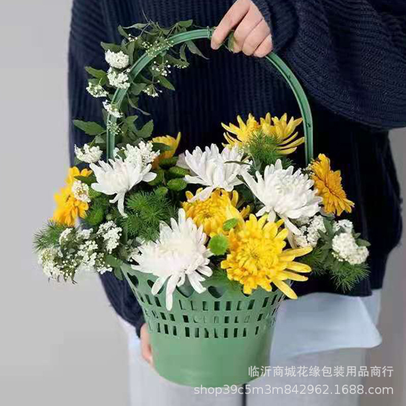 Memorial Flower Basket Plastic Flower Box Funeral Funeral Cemetery Memorial Funeral Chrysanthemum Basket Funeral Funeral Flower Basket