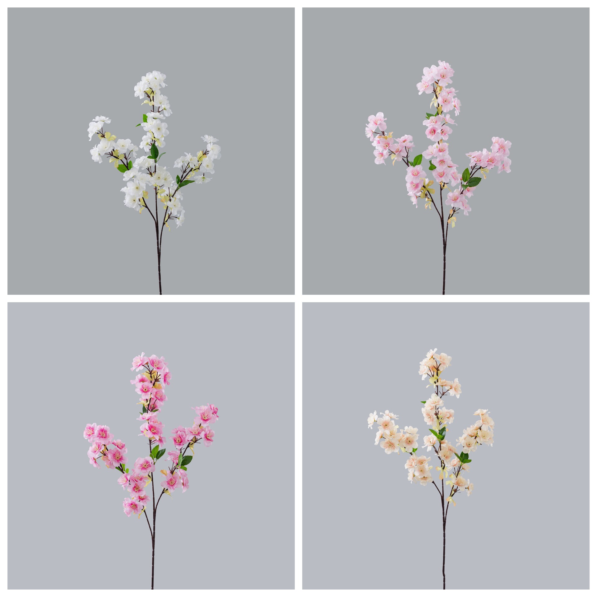 Flor de cerezo 3 horquilla flor de cerezo fábrica de flores de simulación decoración del hogar boda flores de mano rosa pared de flores falsas transfronterizas INS