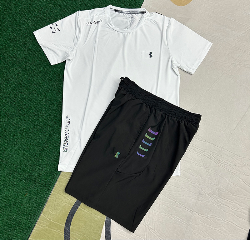 Hombres nuevos al por mayor deportes de secado rápido transpirables de manga corta camiseta de entrenamiento de hielo suelta chaqueta casual fitness