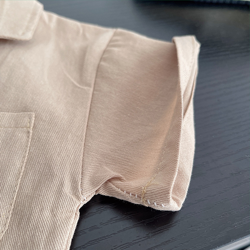 Ensemble d été pour garçon avec col tailleur et manches courtes_voghion.com