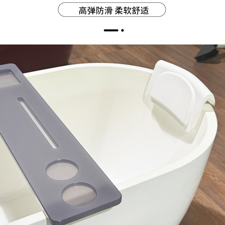 源头工厂聚氨酯PU防水防潮易清洁挂式弧形浴缸枕头浴桶SPA颈枕