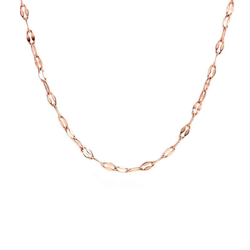 Collar femenino de acero inoxidable 316, cadena de labios minimalista, estilo moderno y versátil