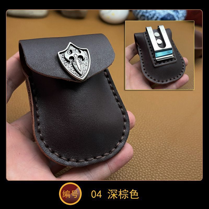 钢夹版多功能皮套疯马皮头层牛皮汽车钥匙包折叠眼镜打火机包|undefined