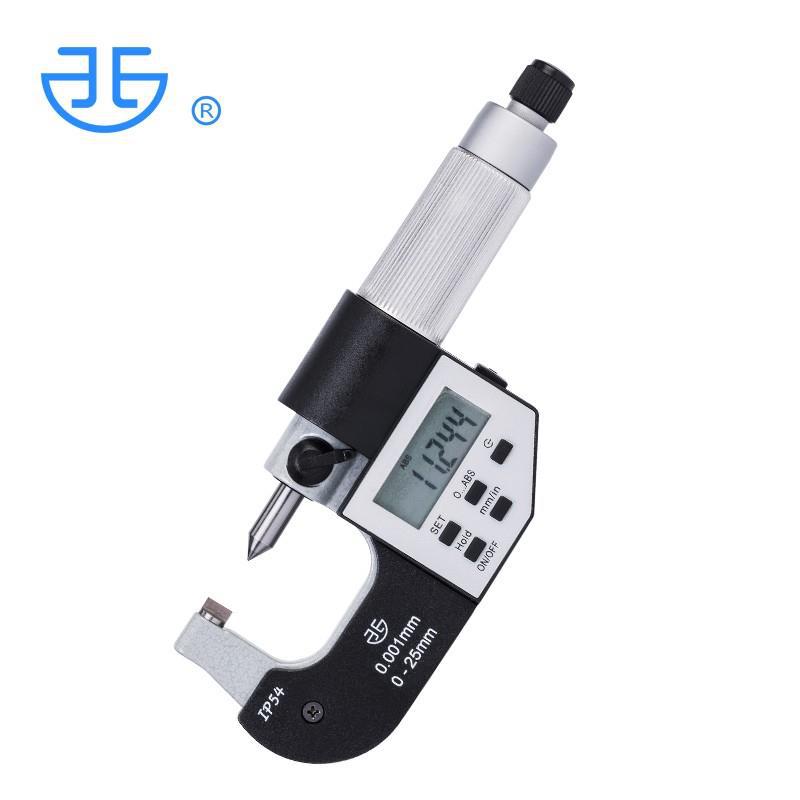 青量西北 电子单尖头外径千分尺C型 数显压接高度千分尺 0-25mm分