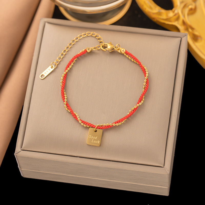 クロスボーダー東莞チタン鋼ジュエリー色褪せない新しい日本と韓国のアクセサリーブレスレット女性用 18K ゴールドファッションライト高級ハイエンド|undefined