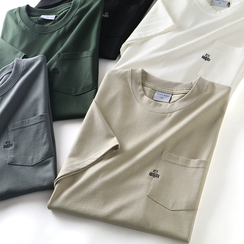 Магазин 298! Высококачественная линия чесаного хлопка компании OD! Летняя Мужская модная футболка с круглым вырезом и коротким рукавом