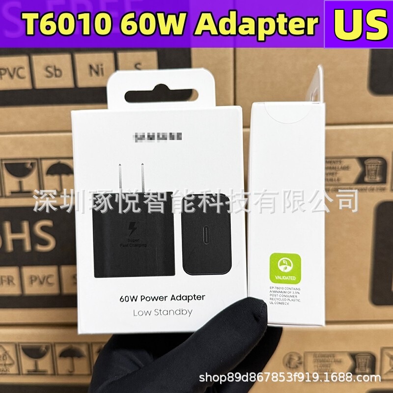 Samsung60W Charger T6010 Is Suitable for Samsung S26U+W26 Zflip7 Note Super Fast Charging 3.0