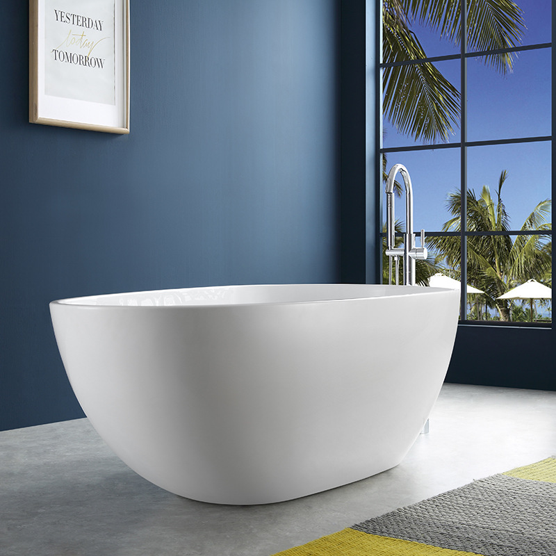 Seamless One-Piece Hotel and B&B Bathtub Independent Small Bathroom Bathtub Acrylic Bathtub