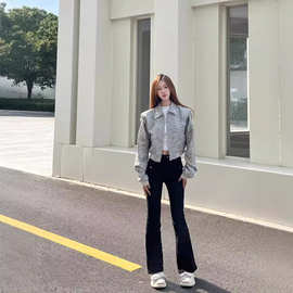 小香风早秋外套女2024新款秋季韩系设计感小众百搭短款夹克上衣