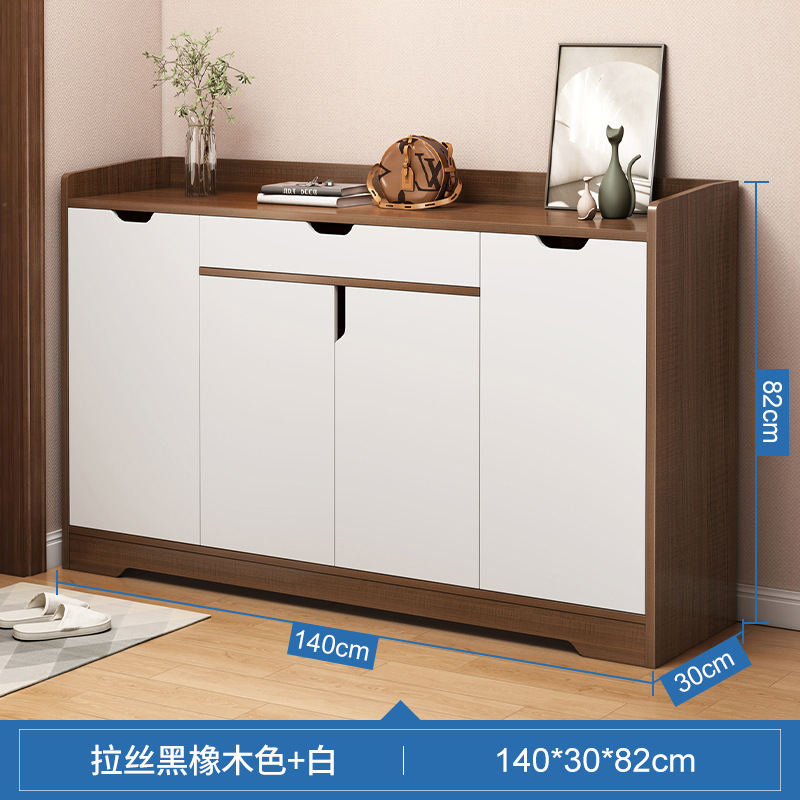 140x30cm 솔질 블랙 오크 + 화이트 [가드 레일]]