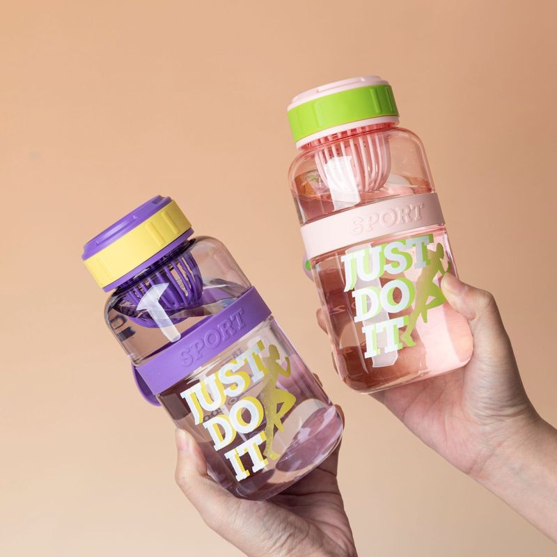 夏季大容量水杯带茶隔高颜值ins便携简约学生女耐高温塑料随手杯|undefined