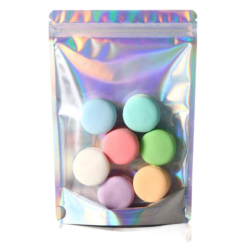 Láser Yin y Yang bolsa de hueso autoportante color mágico auto-permanente bolsa de embalaje de la joyería bolsa de alimentos bolsa de caramelo bolsa de Navidad