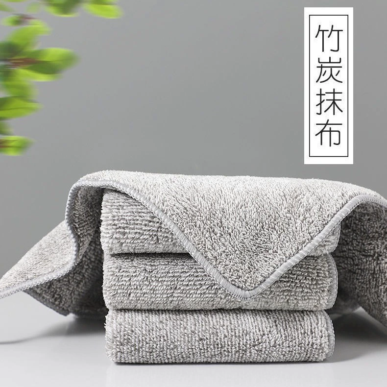 Кухонная антипригарная ткань для посуды Японский стиль бамбукового древесного угля волокна утолщает мягкое и сильное впитывает полотенце