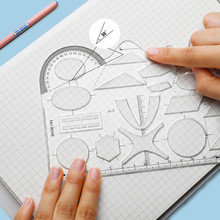 尺子批发多功能绘画作图尺透明函数尺初高中数学尺小学生几何软尺