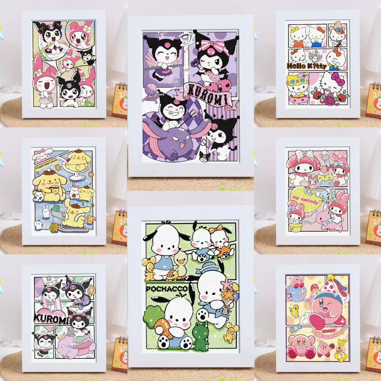 Kuromi алмазная живопись Sanrio детский handmade diy алмазная наклейка студенты полная алмазная мозаика живопись подарок оптом
