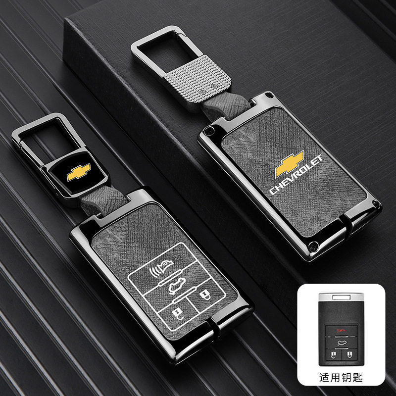 모델 D 4버튼 테일 박스 - 데님 패턴 [건 쉘 그레이 가죽] + 사각 버클