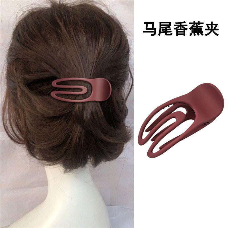 Ponytail Clip with Peach Heart Morandi Macaron Pattern Wavy Ring Oval High Ponytail Simple and Elegant Without Damaging Hair