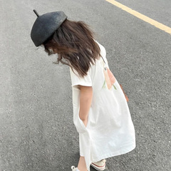 韓系兒童小清新T恤裙夏季新款短袖連衣裙洋氣寶寶公主裙0075A032