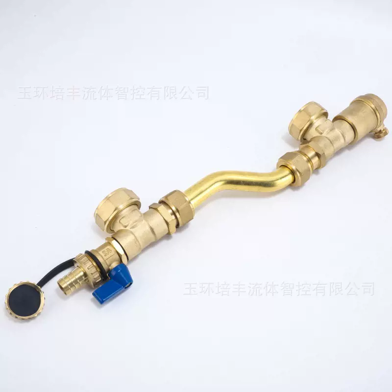 一寸内丝压差旁通阀水地暖热分集水器黄铜内丝尾件排气排污阀批发