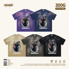 TILANI男装“破坏与重构”原创潮流300G欧美高领重磅水洗男式T恤