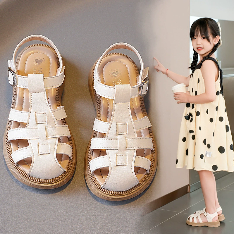 Сандалии для девочек 2024 новая летняя маленькая девочка