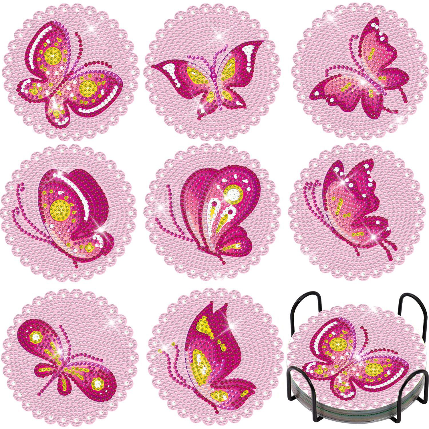 Nuevo diamante piedra pintura montaña redonda placemat niños DIY hecho a mano 5D pintado a mano mundo submarino creativo pasta diamante pintura