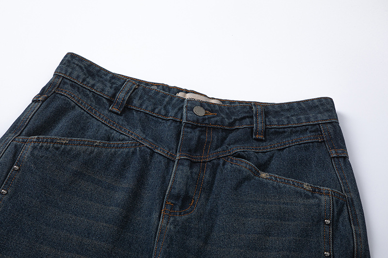 Modern Ian 24 Autumn Men's Wear New American Wide Leg Riveted Cowboy Pants_voghion.com