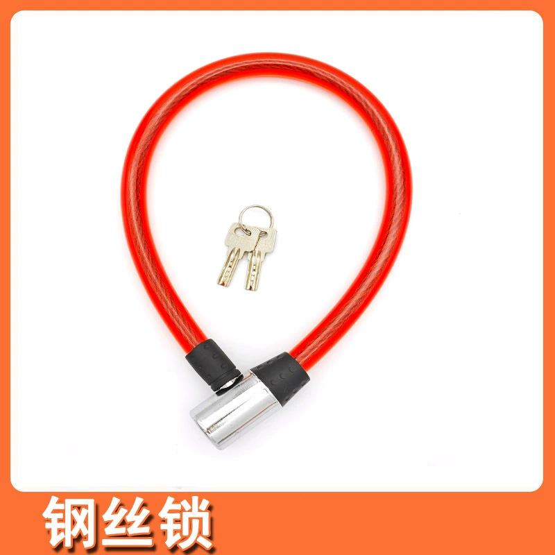 Велосипедный замок Противоугонные замки Портативный стальной тросковый замок Проволочный замок аккумуляторная батарея замок цепи Велосипедные замки фитинги замки