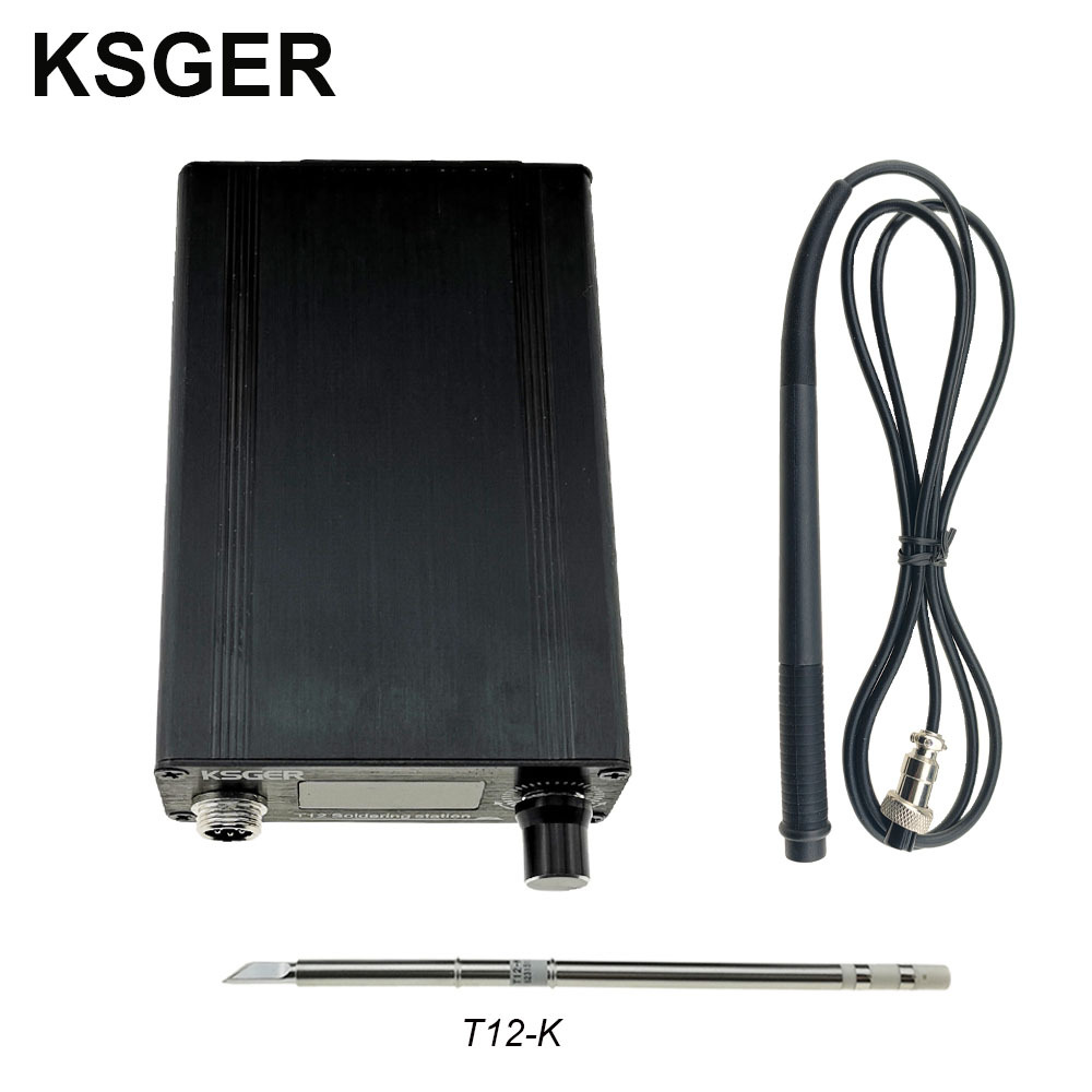 KSGER fabricante T12 Estación de soldadura OLED temperatura ajustable STM32 panel de control reparación Estación de soldadura eléctrica cabeza de soldadura núcleo de calefacción