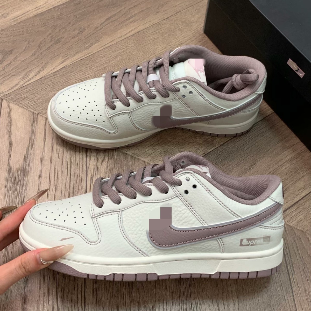 Putian Pure Original Dunk Low Black and White Panda Low-Top Sneakers Versatile Brown and White Unisex Couple Casual Sports Shoes