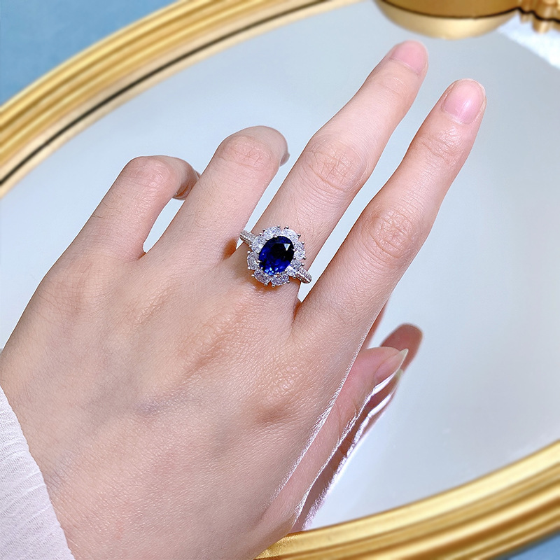 1 Piece Quantity Daily Occasion 925 Sterling Silver Zircon Oval Rings