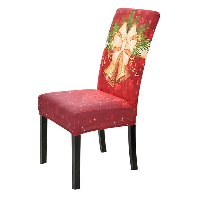 Funda de Silla Navideña Elástica Estampada, Novedad Transfronteriza 2025, Decoración Navideña Europea y Americana, Dropshipping TEMU