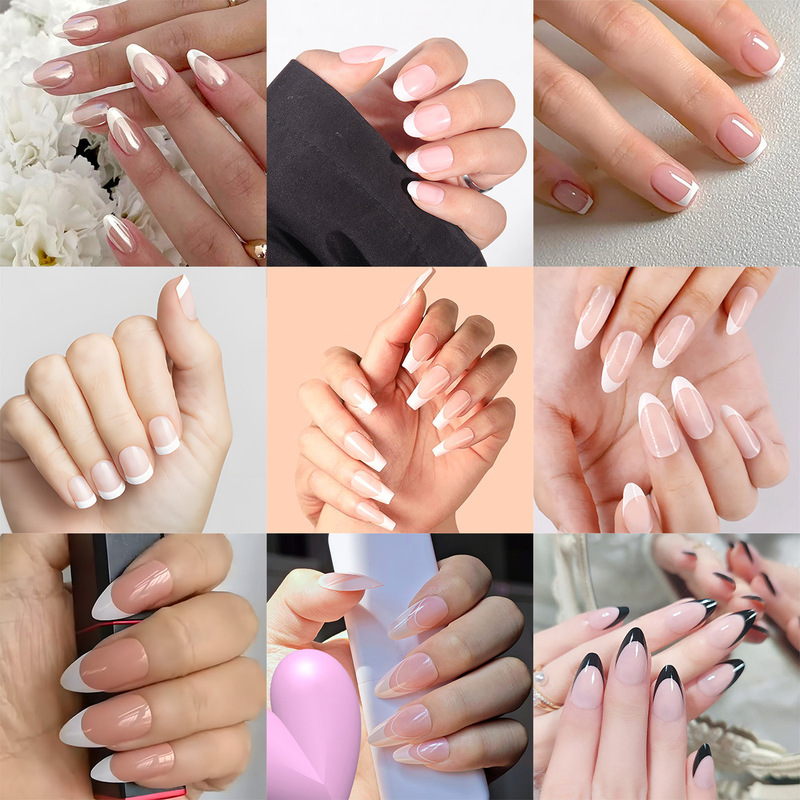 Simple French wearing nail collection cross-border nail nail patch wholesale fake nail sheet wholesale false nail