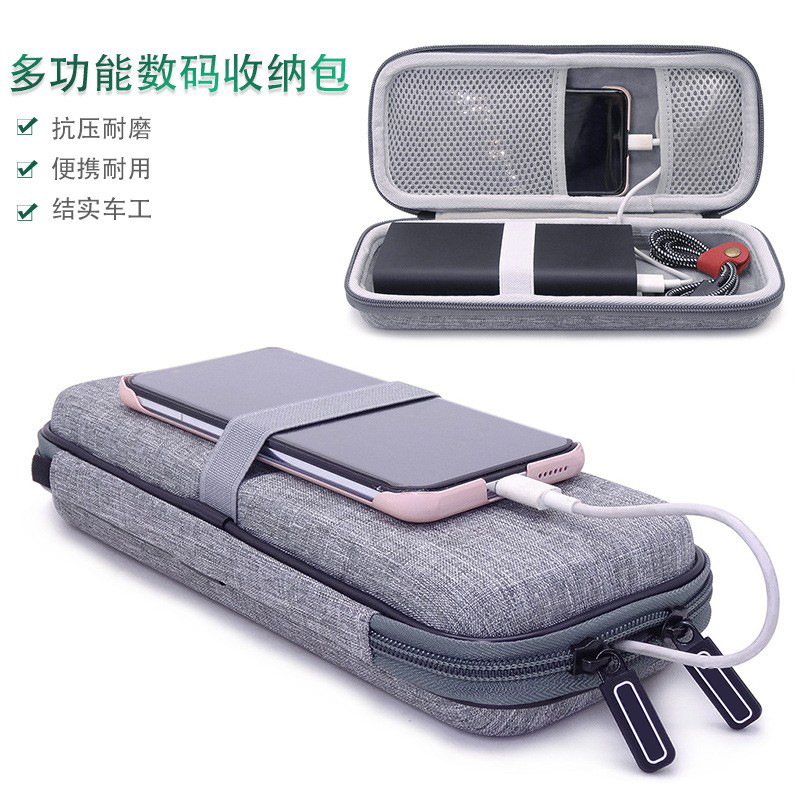 En existencias EVA Mobile Power Pack cargador de teléfono móvil auricular caja de almacenamiento de cable de datos