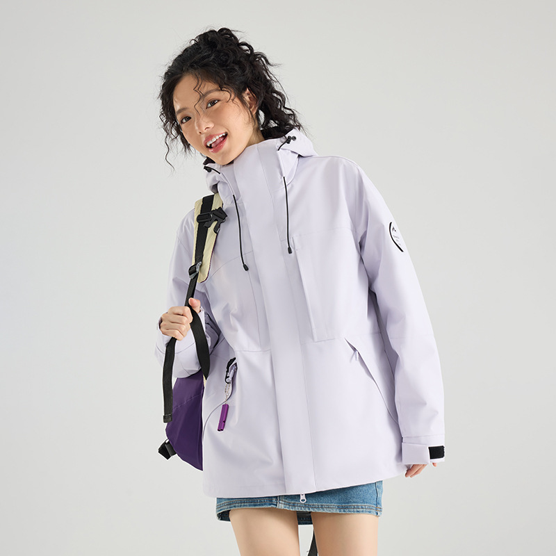 25新款骆陀冲锋衣女三合一秋冬情侣防风防水户外动登山服男外套潮|undefined