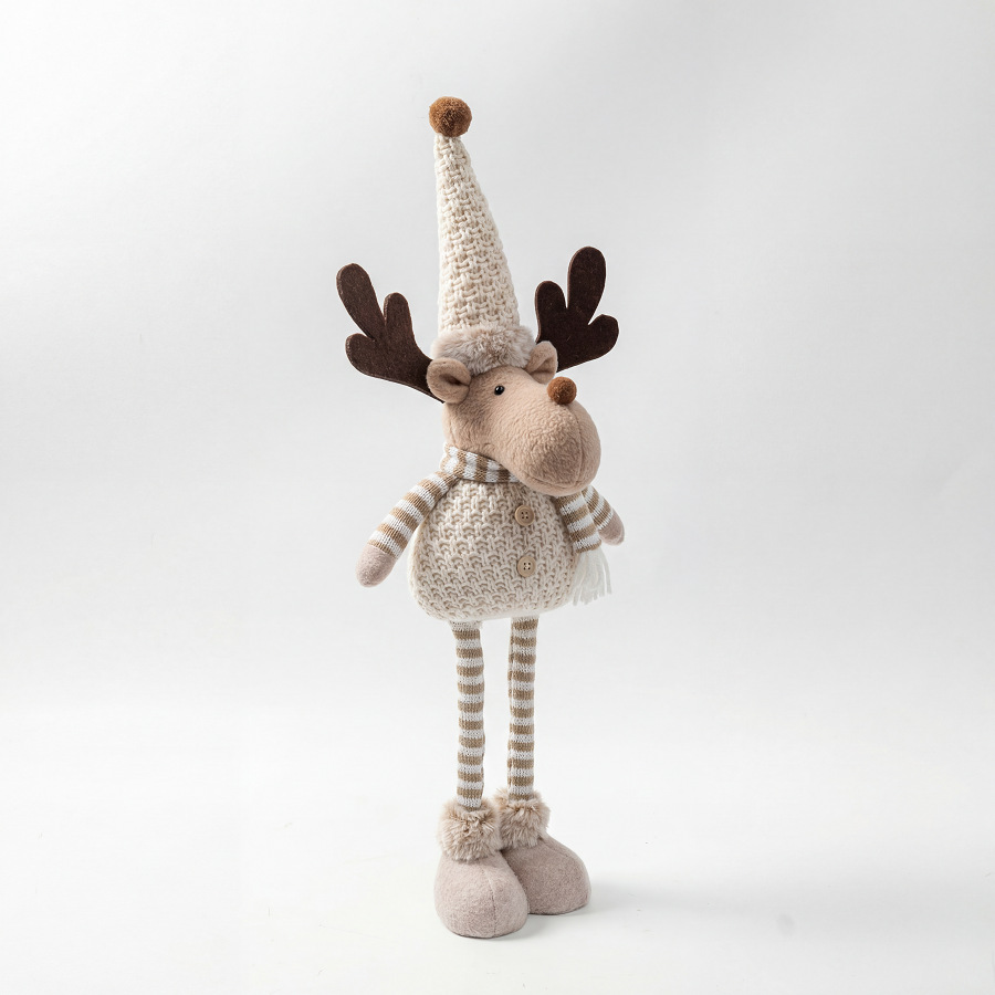 Muñeco Telescópico Navideño de Tela Decorativo para Navidad