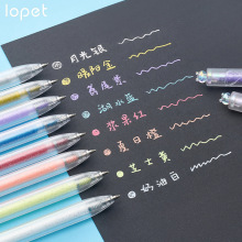 乐派2080小熊扭扭彩色中性笔丙烯叠色0.8mm绘画笔记涂鸦手账笔