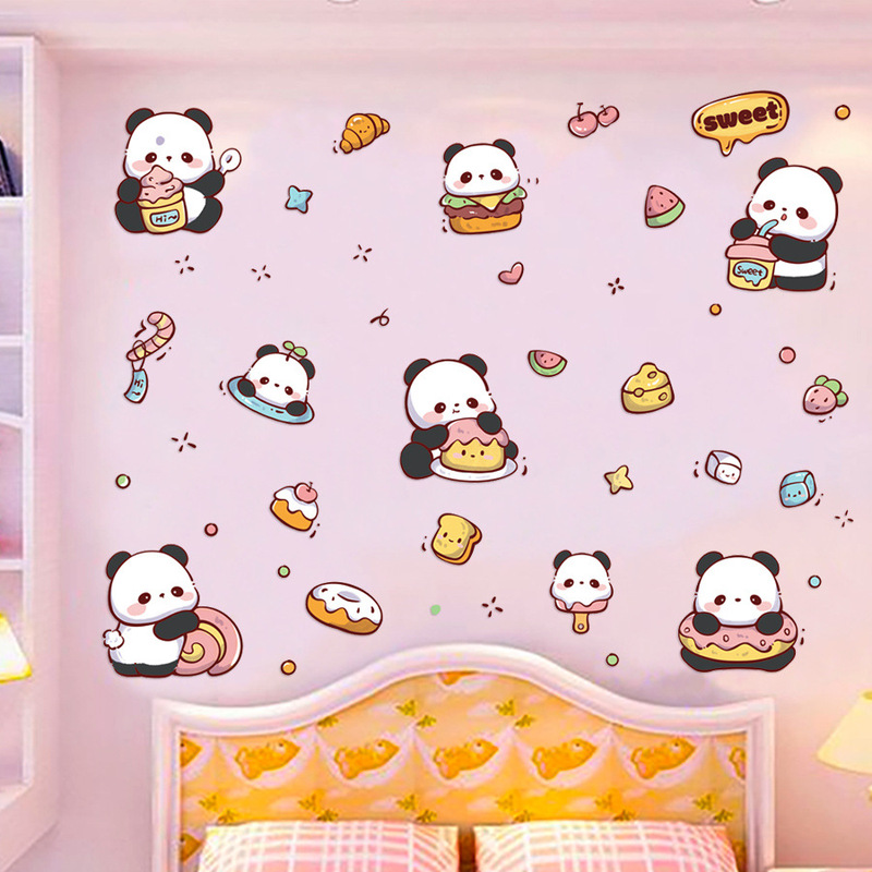 Manufacturer Wholesale Panda Hole Patching Wall Stickers Kitchen Ugly Stickers Decorative Tile Defect Covering Stickers Bathroom As4720