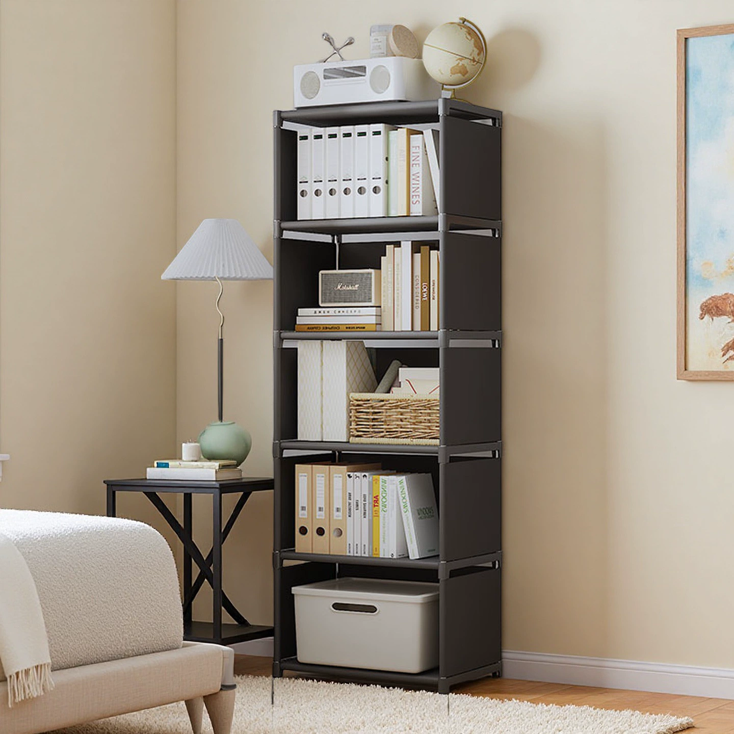Студенческий простой книжный шкаф, современный пылезащитный стеллаж для хранения, многоярусный шкаф для обуви и одежды для спальни