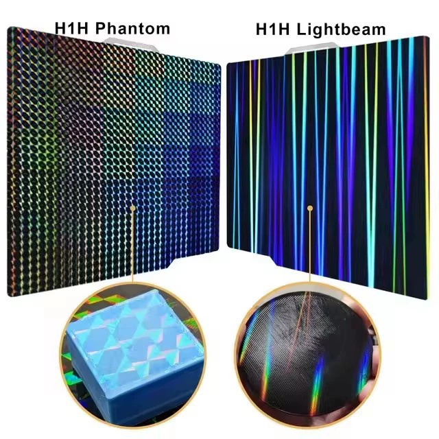 Магнитная пружинная стальная плита H1H (совместима с Bambu Lab), 257×257 мм, двусторонняя PEI/PET