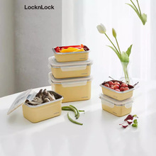 乐扣保鲜盒304不锈钢食品收纳盒密封水果便当盒便携冰箱隔热饭盒
