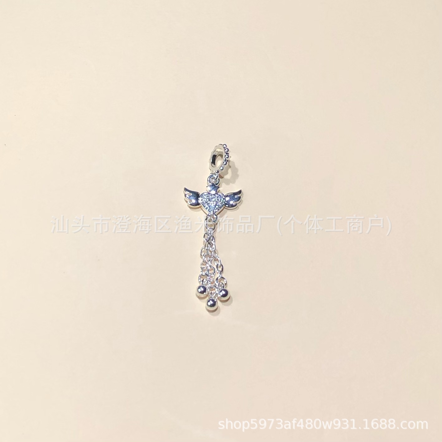 14K Gold-Filled Micro-Paved Zircon Butterfly Tassel Bead Crystal Bracelet Necklace DIY Handmade Accessories Pendant