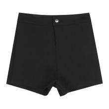 牛仔短裤女热裤高腰包臀休闲裤女弹力紧身黑色短裤夏季显瘦直筒裤