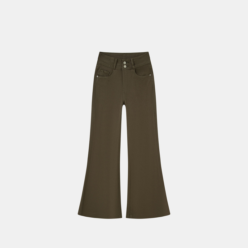 2026 Autumn Military Green Four-Way Stretch Bell-Bottom Pants 2026 Autumn Military Green Four-Way Stretch Bell-Bottom Pants