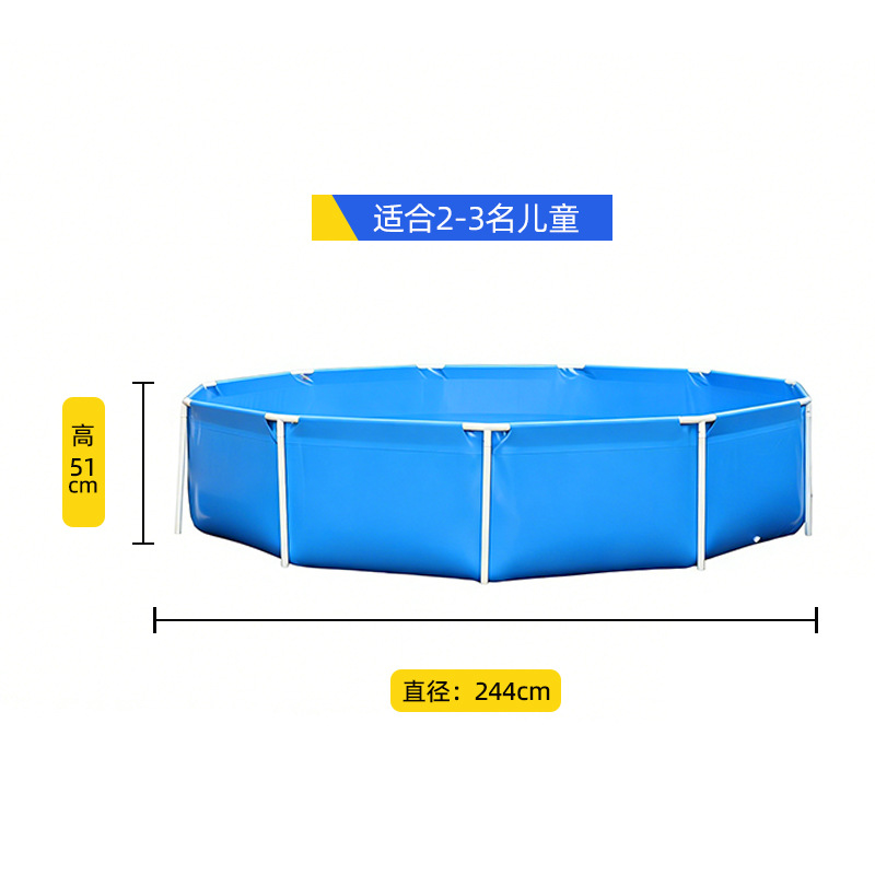 Piscina transfronteriza marco al aire libre piscina patio interior y exterior lienzo de PVC grande plegable soporte para niños piscina