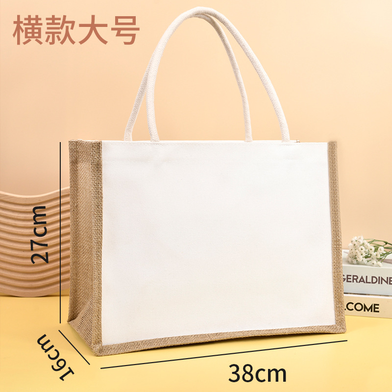 Bolsa de lino no impresa Bolsa De yute personalizado buen producto DIY pintado a mano bolsa de lino de algodón bolsa de regalo portátil al por mayor