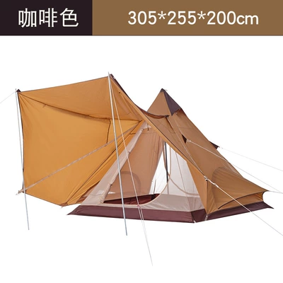 Explorer Tent Indian Yurt Çadırlar - four-sided-brown-1128-spire-5-8-people-need-to-build