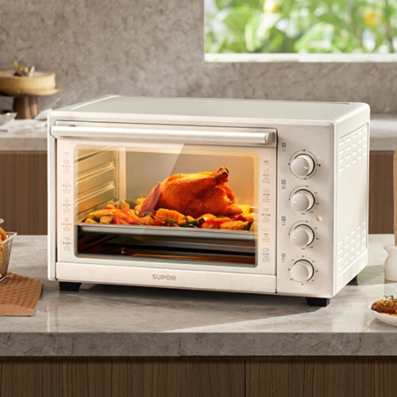 Supor Household Multifunctional 42L Electric Oven Up and Down Independent Temperature Control with Oven Lamp Multi-Layer Baking OJ42A802