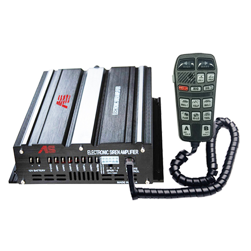 800W Wired Siren Amplifier for Cars, 12V Car Alarm, High-Pitched Speaker, Model A8R9-2