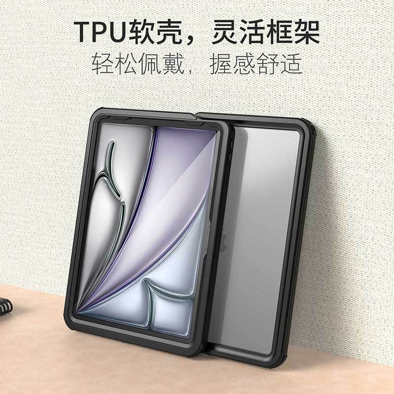 Casas impermeables de placa plana para Apple iPad Pro 11 "Casas impermeables 2024 Casas protectoras a prueba de caídas al aire libre